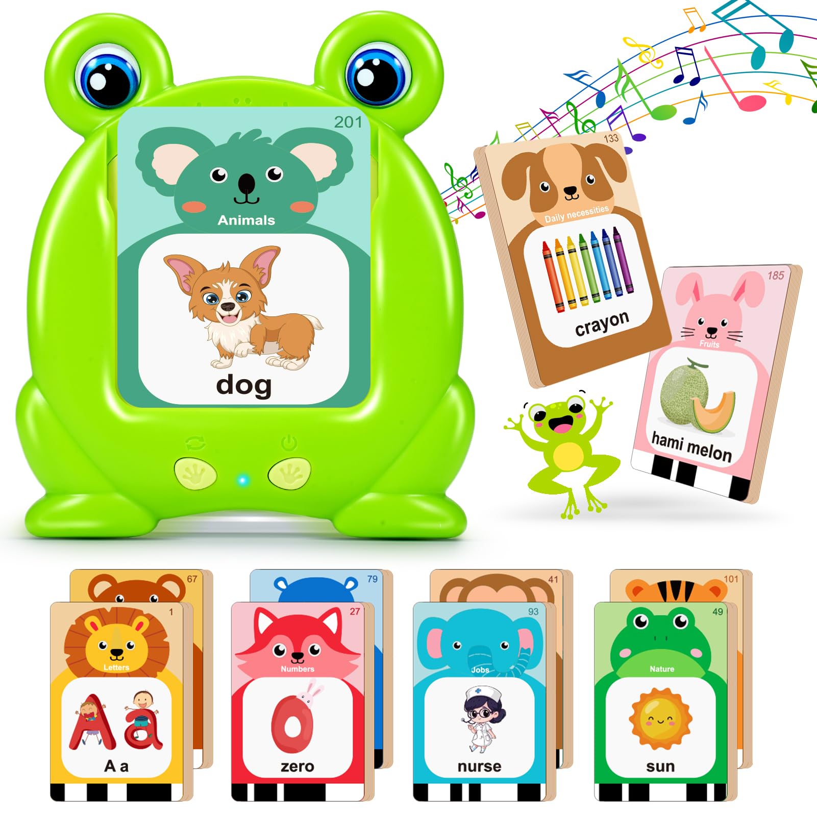 Educational Talking Flash Cards for Toddlers Age 2-3 | 224 Sight Words Learning Toys | Autism Sensory Toys & Speech Therapy Gifts | Perfect for Preschool Learning, Home Schooling & Travel Activities