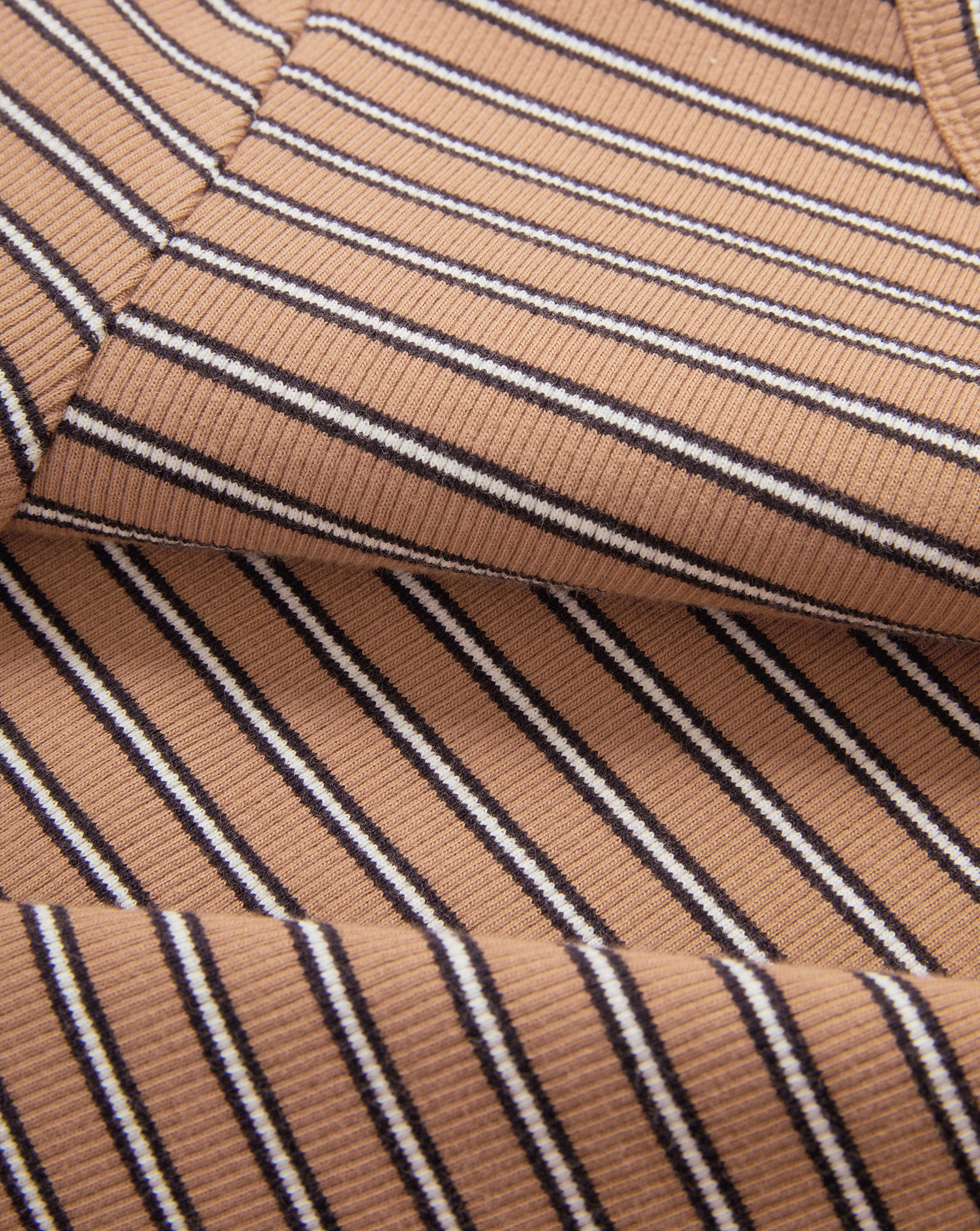Pruitt Striped Ribbed Tee for Women - Soft Comfortable Casual T-Shirt - Perfect for Everyday Wear, Outings, and Layering