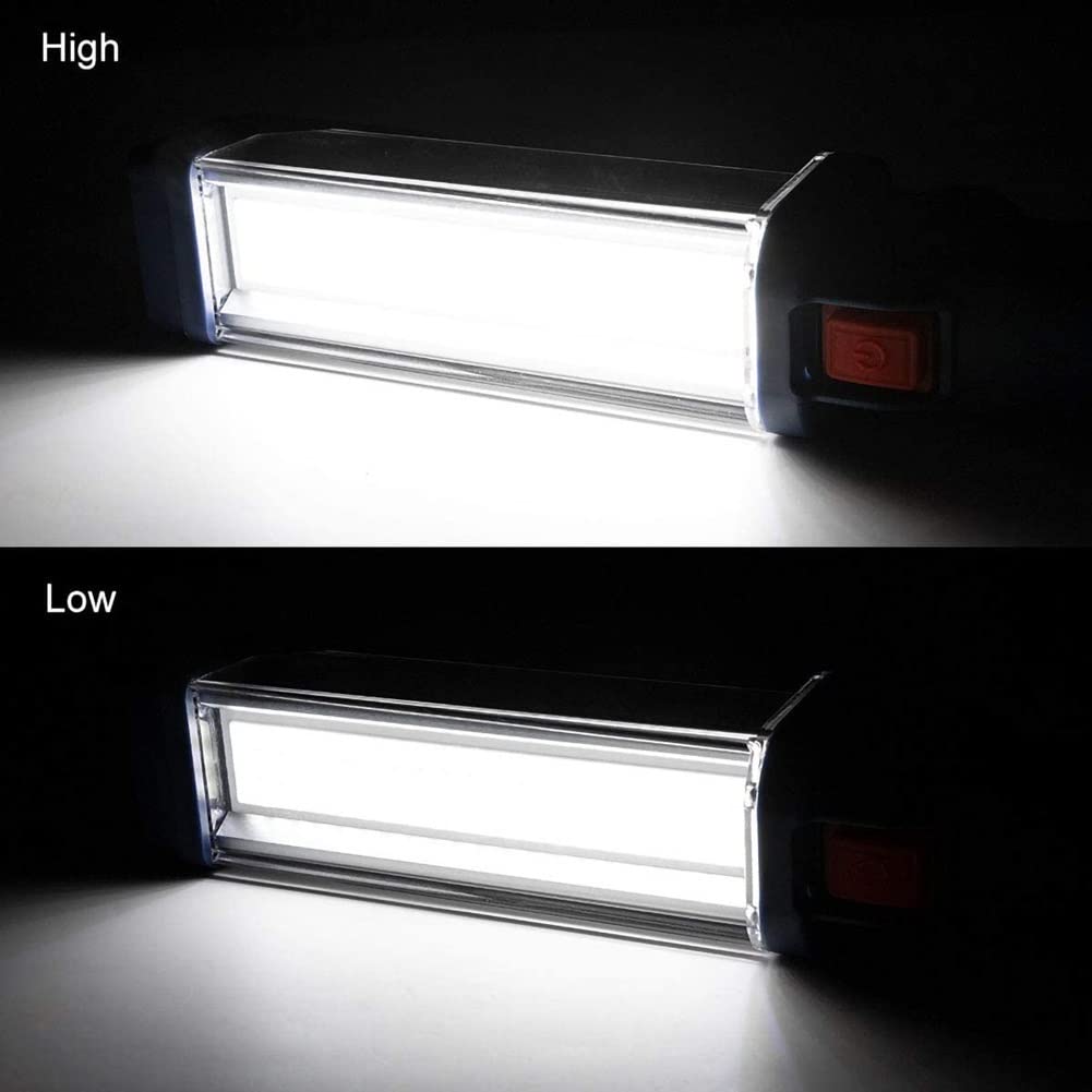 Rechargeable LED Work Light - USB Handheld Flashlight with COB LED, Magnetic Base & Hook - Portable Inspection Lamp for Camping, Hiking, Emergency, Car Repair & Home DIY Projects
