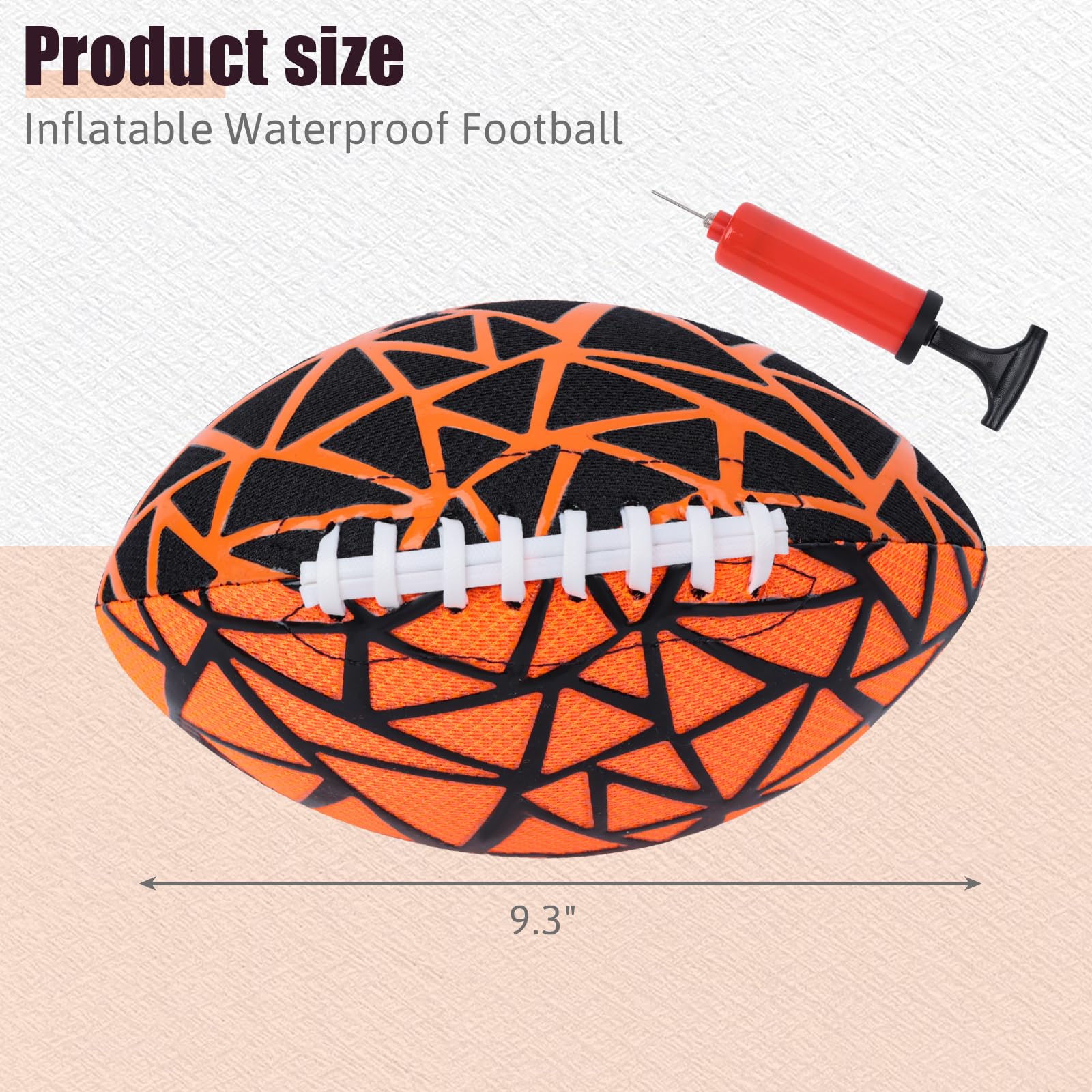 **Inflatable Football Toys for Kids - 9.3 Inch Water Football for Pool, Beach & Outdoor Games - Strong Grip, Fun Party Favors for Super Bowl, Summer & Backyard Play**