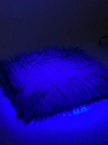 UV Reactive Solid Shaggy Faux Fur Fabric by The Yard - DIY Coats, Costumes, Scarves & Fashion Accessories (Turquoise) | Perfect for Rave Outfits, Cosplay & Home Decor