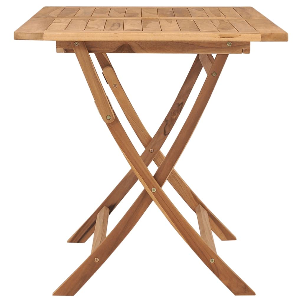 Solid Teak Wood Folding Patio Table - 47.2