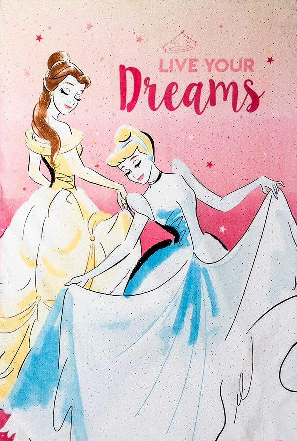 Disney Princess Cinderella Soft Plush Blanket - Oversized Cozy Throw for Bed, Couch & Movie Nights - Perfect Gift for Kids & Adults