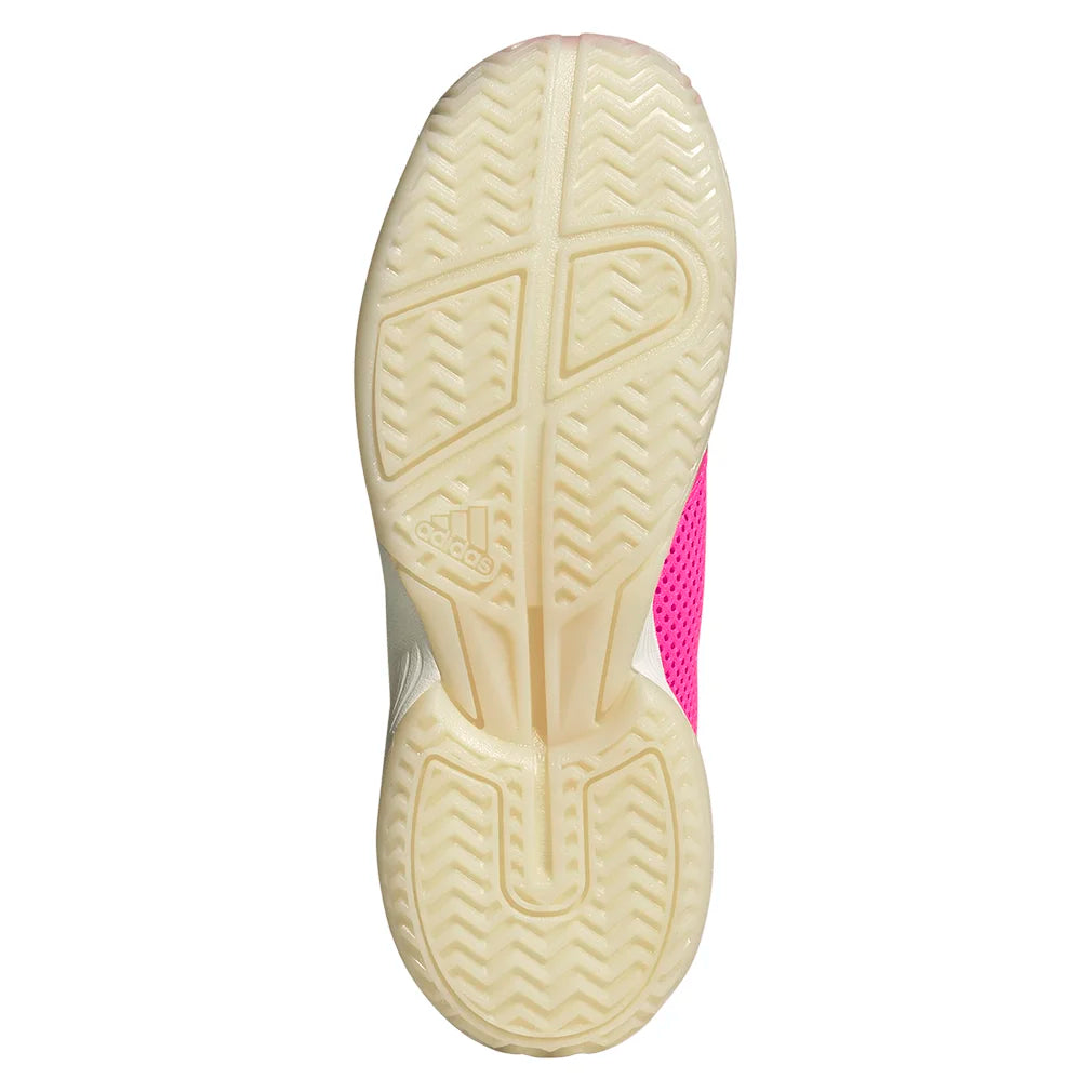 **Juniors' Courtflash Tennis Shoes - Lightweight & Breathable for Women & Girls - Lucid Pink & Silver Metallic - Perfect for Tennis, Running & Casual Wear**