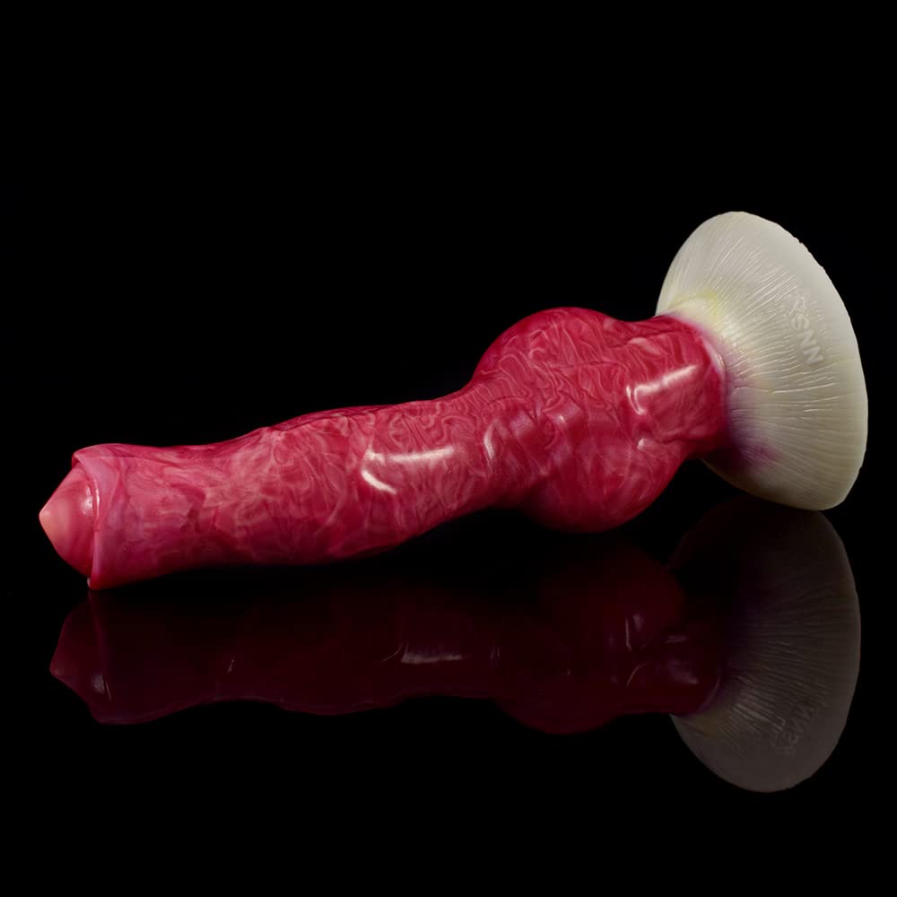 Premium Liquid Silicone Alien/Fido Dildo with Strong Suction Cup - Realistic BeHorny Adult Sex Toy for Solo Play & Couples Intimacy - Waterproof & Body-Safe for Shower, Bedroom & BDSM Scenes