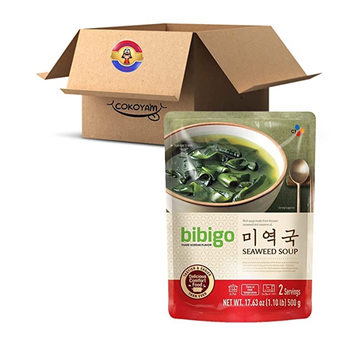 BIBIGO CJ Korean Traditional Soup & Stew Variety Pack - Kimchi Stew, Spicy Mushroom, Seaweed Soup, Sprout Pollack Soup (5-Pack Set) | Authentic Korean Flavors for Quick Meals, Office Lunches & Family Dinners