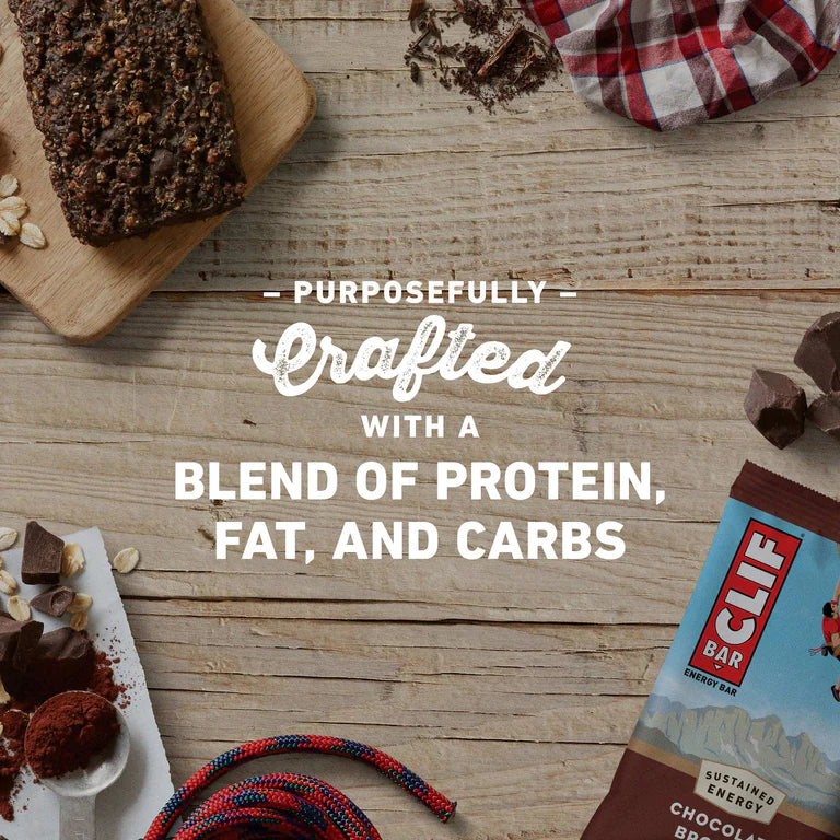 Clif Bar Chocolate Brownie Energy Bar - Organic, Gluten-Free Snack for Hiking, Camping & Workout - High Protein & Fiber On-The-Go Nutrition