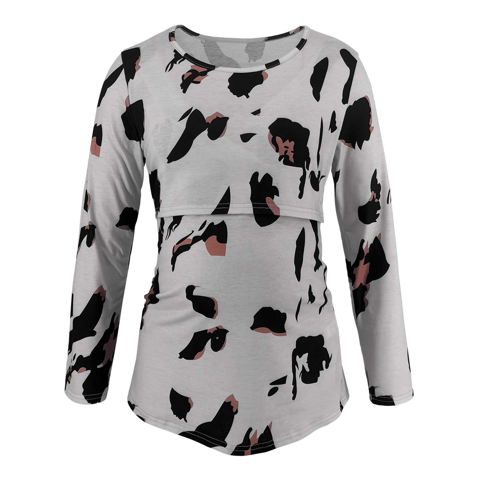 Leopard Print Nursing Top for Women - Comfortable Maternity Blouse for Breastfeeding Moms | Perfect for Nursing, Pregnancy & Everyday Wear