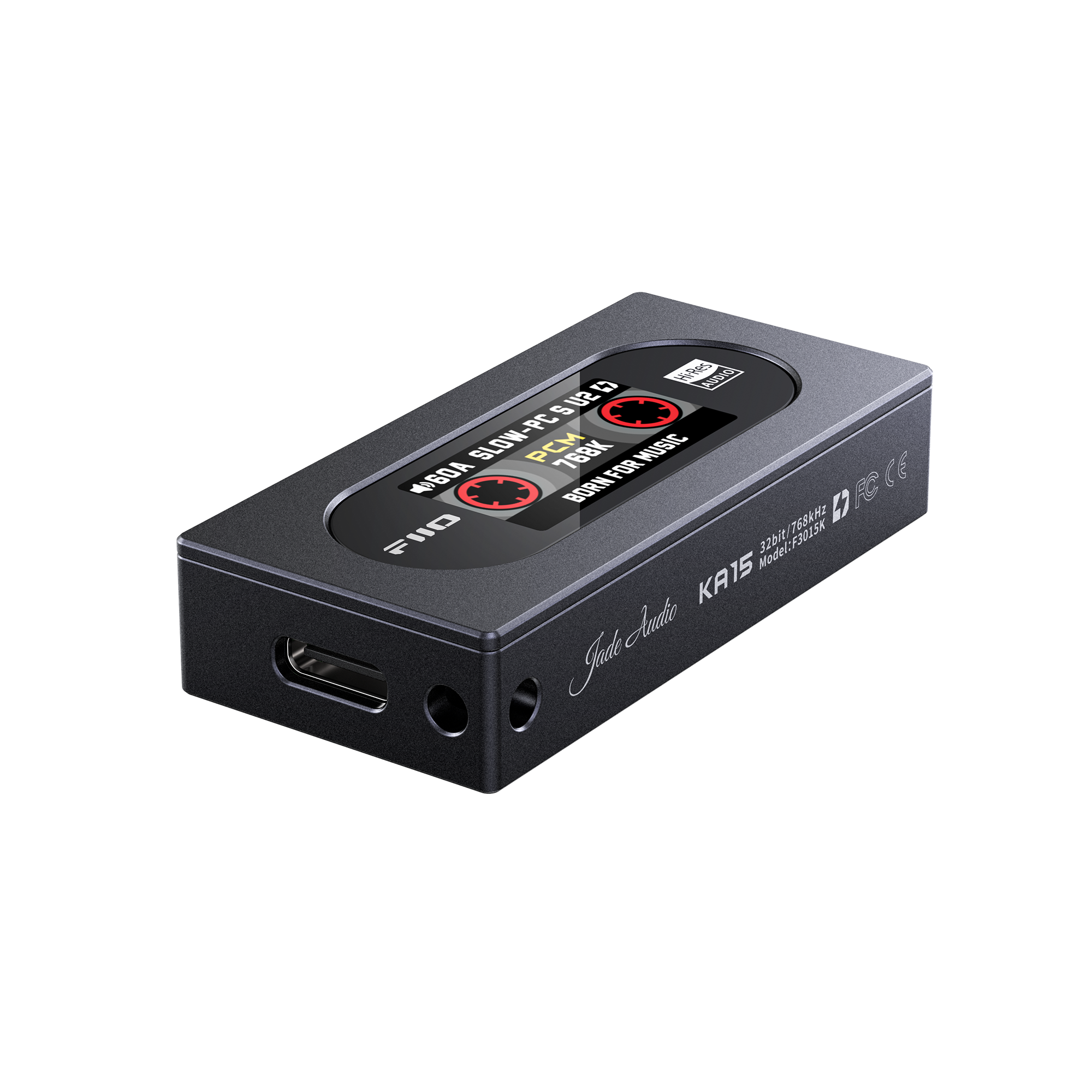 FiiO KA15 Portable Headphone Amplifier & DAC with Hi-Fi Audio - Perfect for Home, Office, and Travel Use