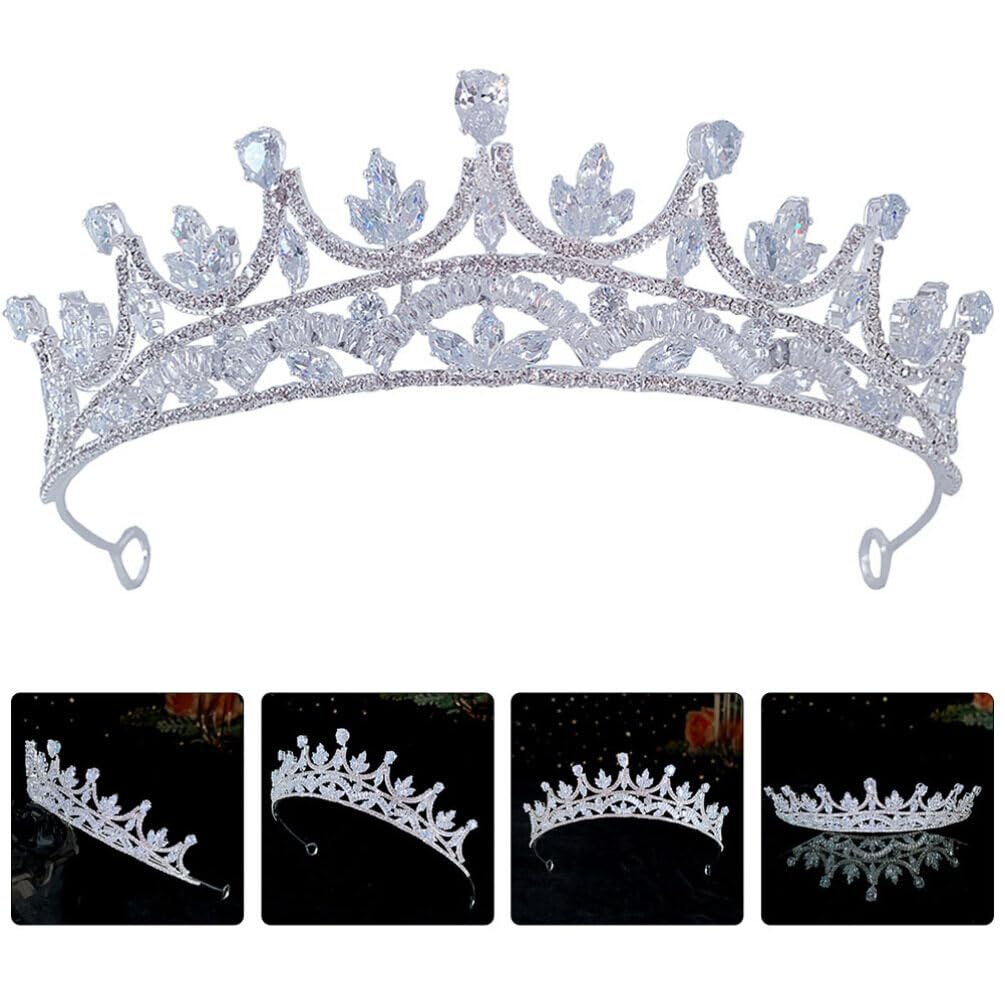 Beavorty Elegant Crystal Crown Headbands & Tiaras for Women - Wedding Hair Accessories for Brides, Girls, Prom, Pageant, and Special Occasions - Perfect for Bridal Shower, Bachelorette Party, and Formal Events