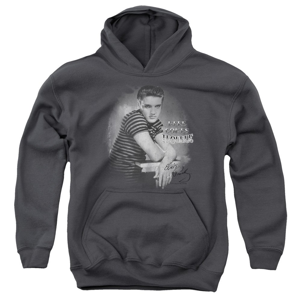 Elvis Presley Vintage Youth Trouble Pullover Hoodie - Retro Music Fan Sweatshirt for Concerts & Casual Wear