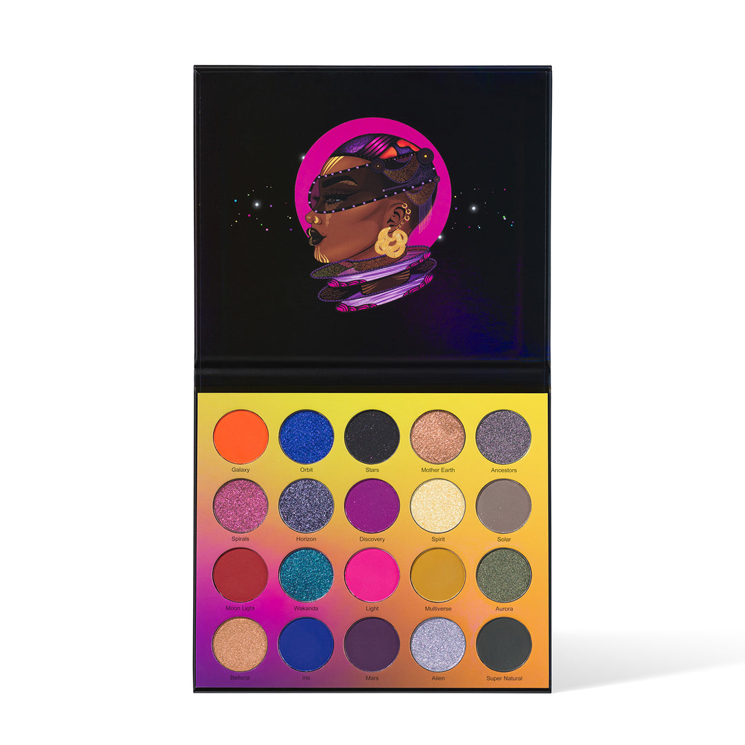 Afrogalactic Eyeshadow Palette - 12 Vibrant Colors for Bold Makeup Looks | Perfect for Party, Festival & Creative Eye Makeup