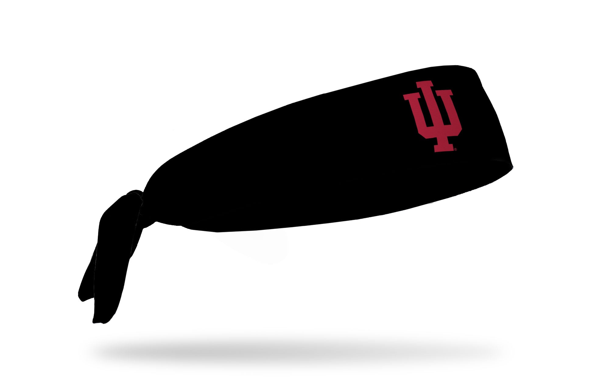 Indiana University Logo Black Flex Tie Headband - Adjustable Sports Headband for Running, Workouts & School Spirit - Official IU Merchandise