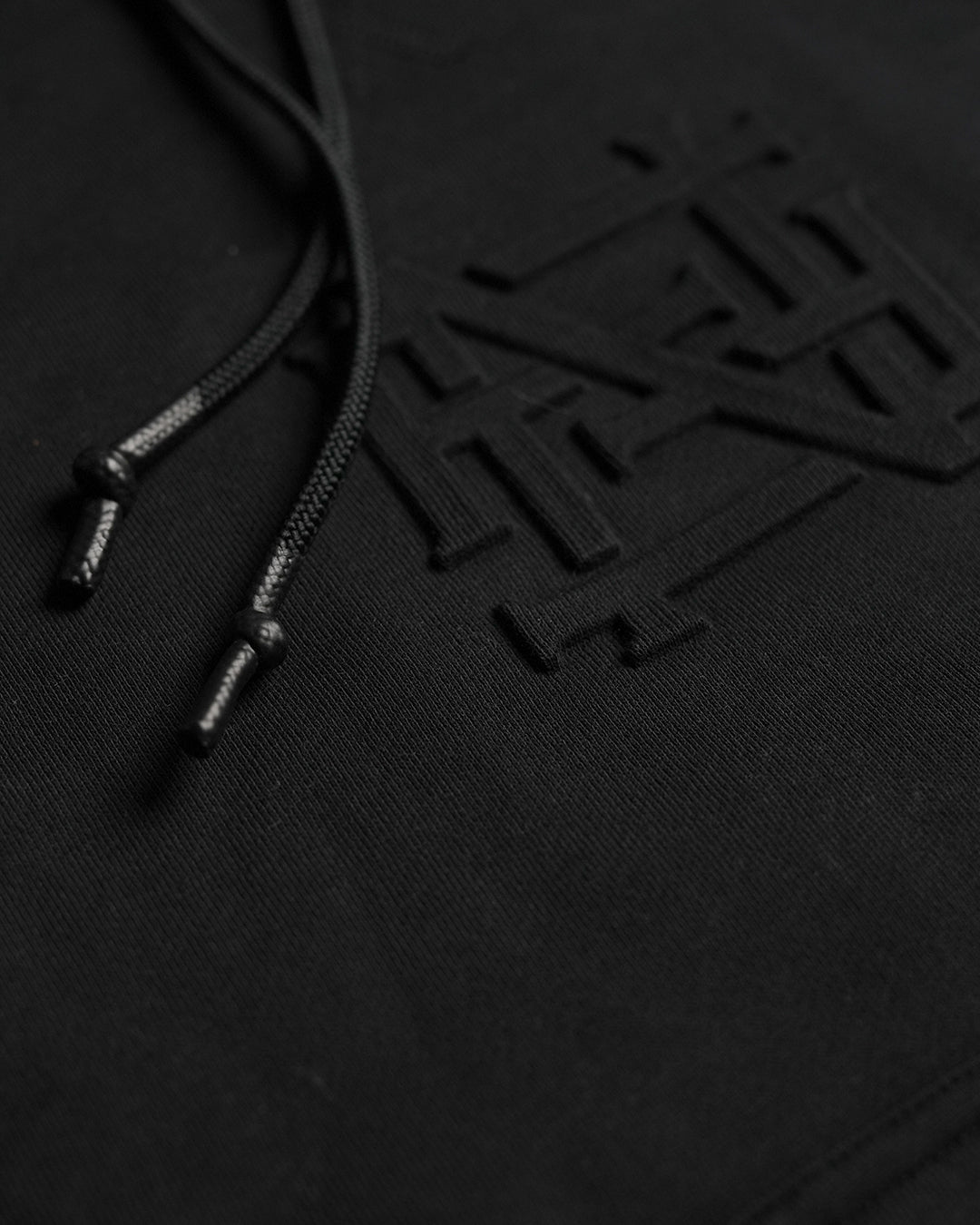 Stylish Black Embossed Pullover Sweatshirt for Men & Women - Perfect for Casual Wear, Outdoors, and Layering