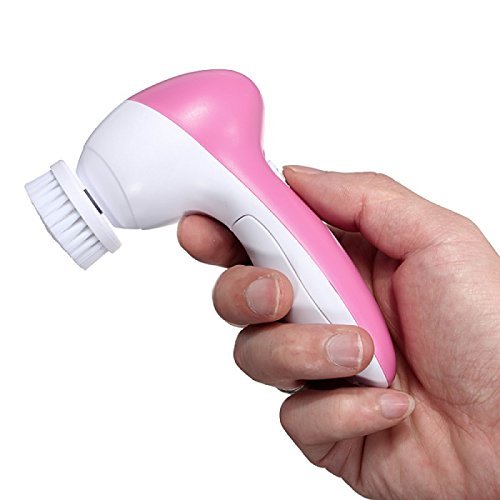 EAYIRA 5-in-1 Deep Cleansing Facial Brush Kit - Electric Face Cleansing Brush for Acne, Blackheads & Exfoliation - Waterproof Facial Massager for Sensitive Skin | Perfect for Daily Skincare Routine & Spa Treatments