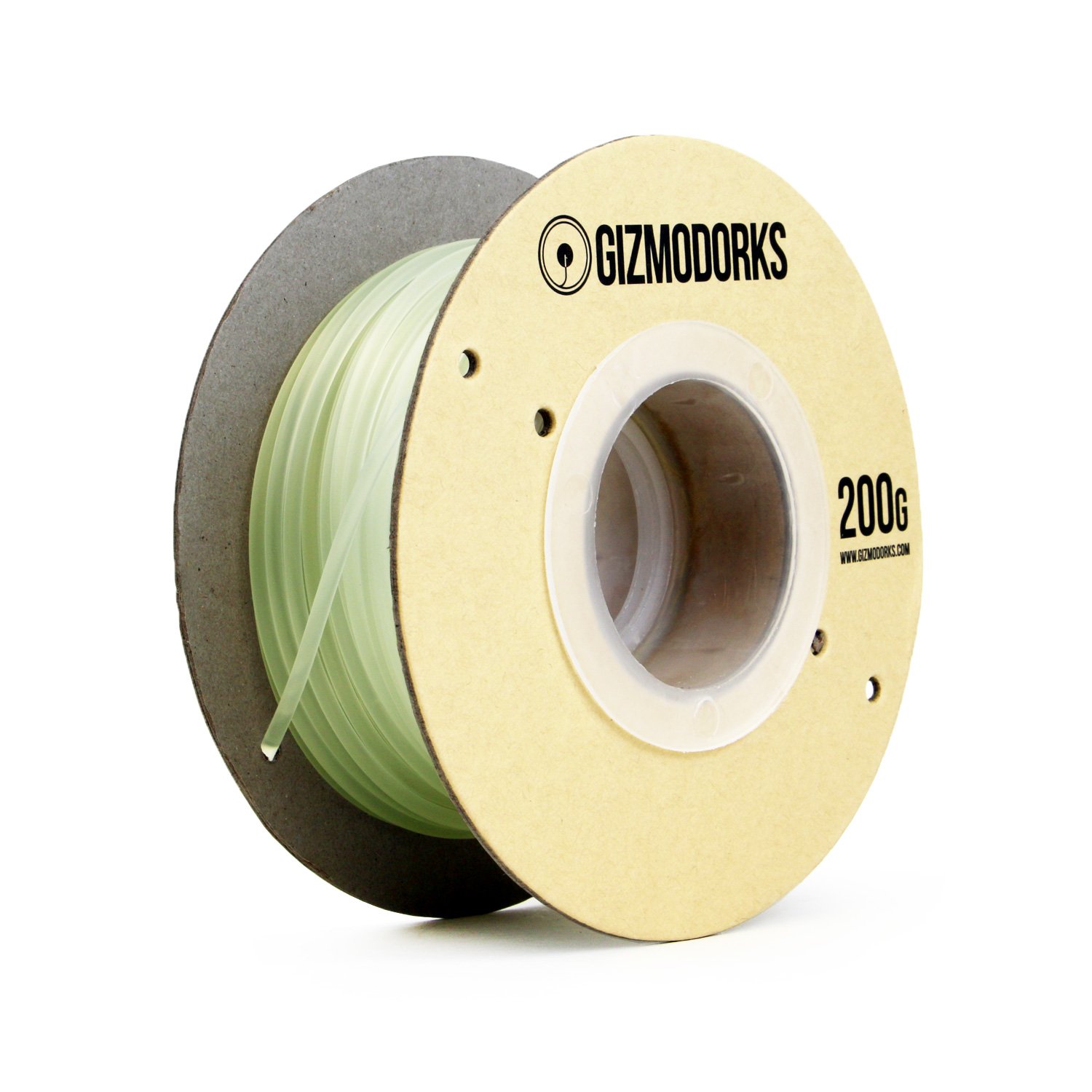 Gizmo Dorks 1.75mm Glow in The Dark ABS Filament for 3D Printers - 200g Spool - Perfect for Nighttime Projects, Safety Signs & Creative DIY Models