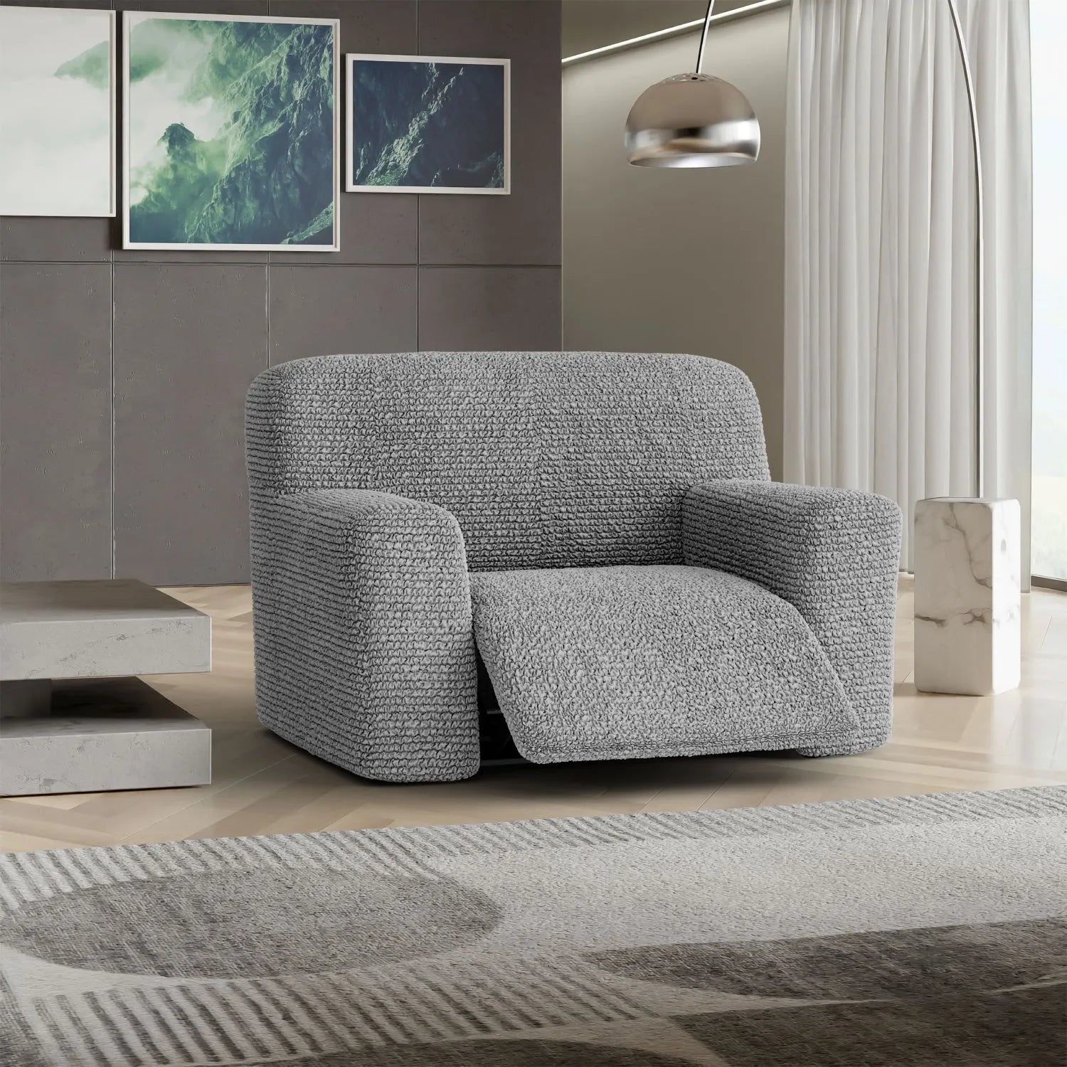 Large Reclining Armchair Slipcover - Microfiber Collection | Durable & Stylish Furniture Protector for Living Room, Home Theater & Office
