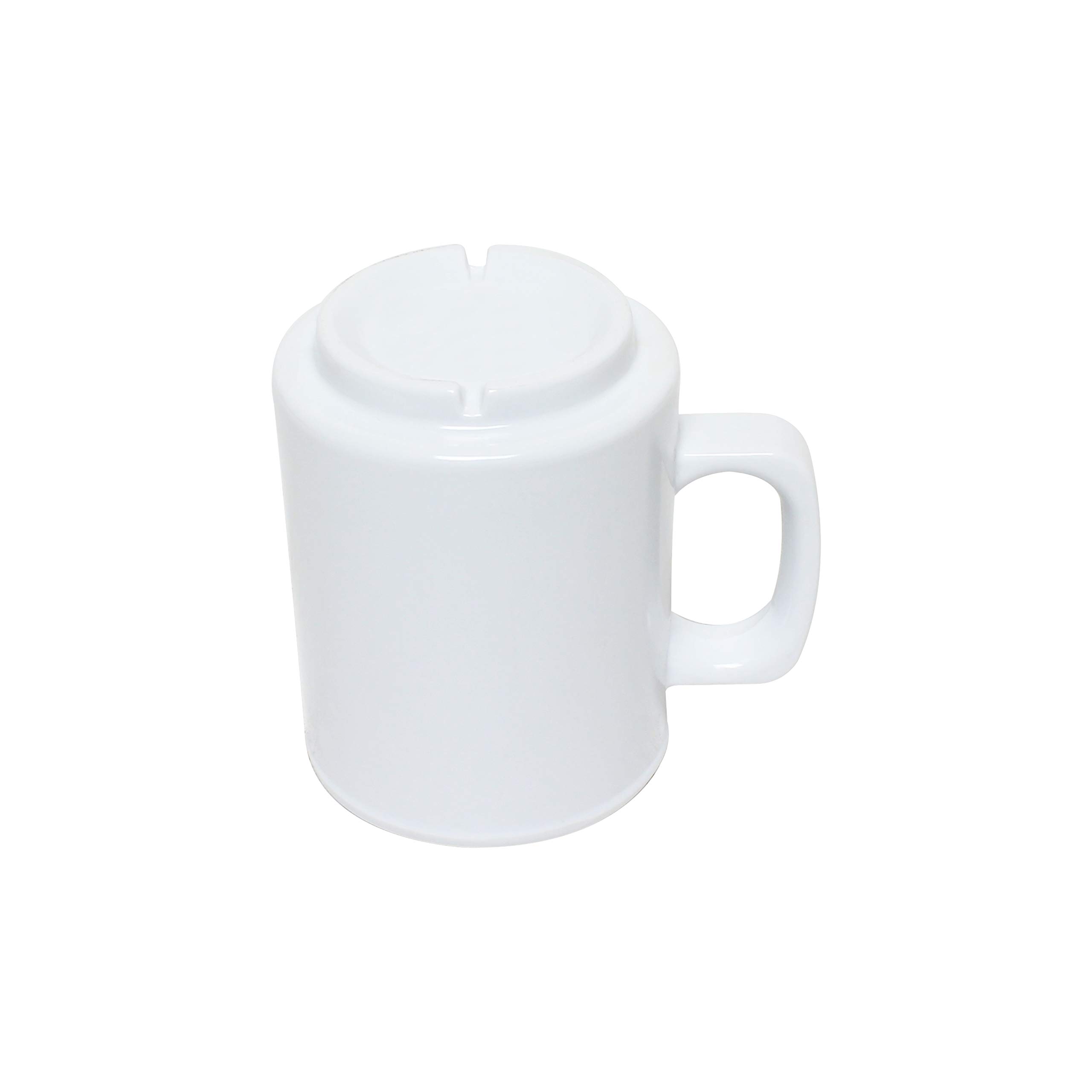 Thunder Group 12-Pack White Melamine Coffee Mugs - 8 oz Durable BPA-Free Cups for Coffee, Tea & Hot Drinks - Perfect for Restaurants, Cafes, Camping & Outdoor Use