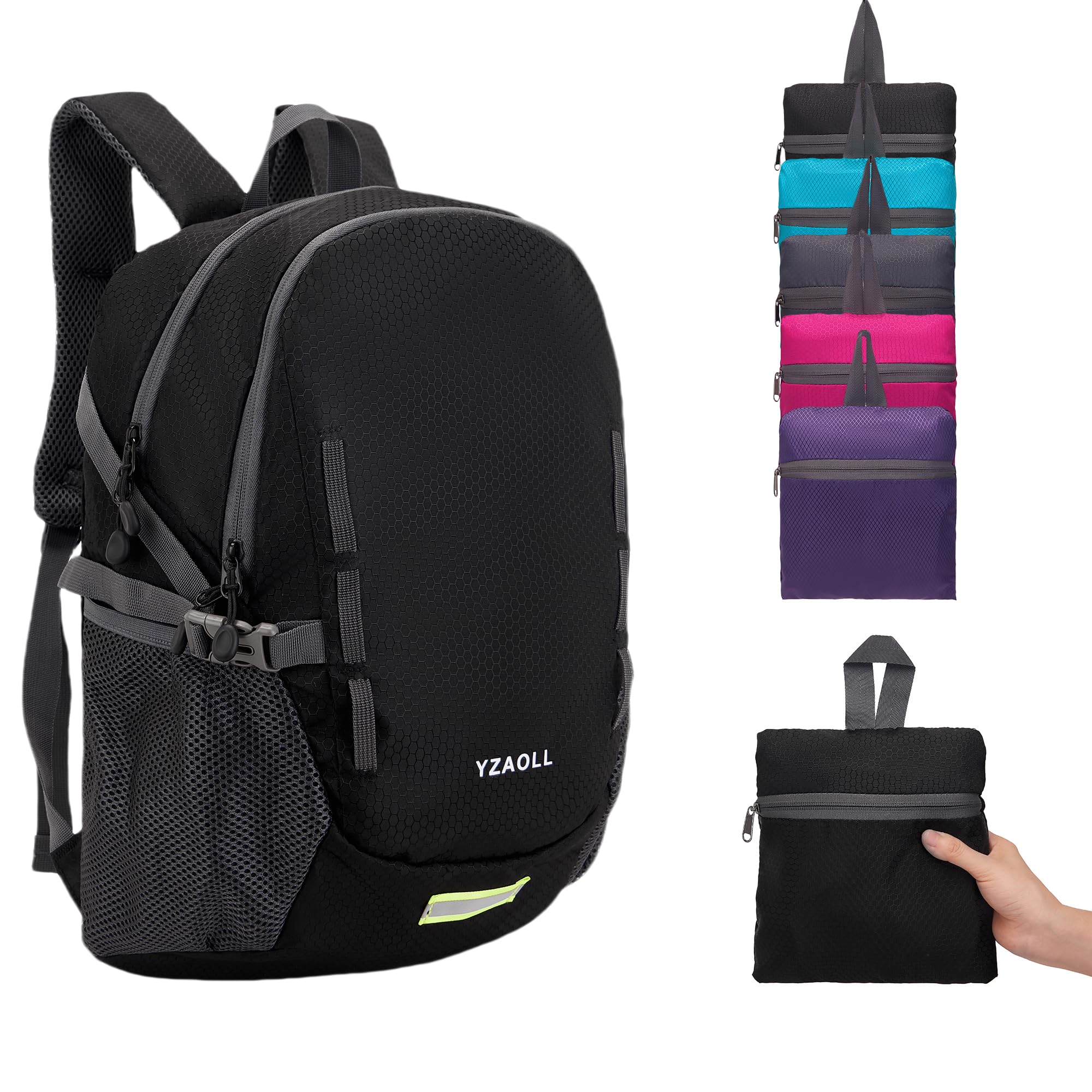 YZAOLL Ultra Lightweight Packable Backpack 20L - Foldable Water Resistant Daypack for Women & Men - Perfect for Travel, Hiking, Camping & Daily Commute