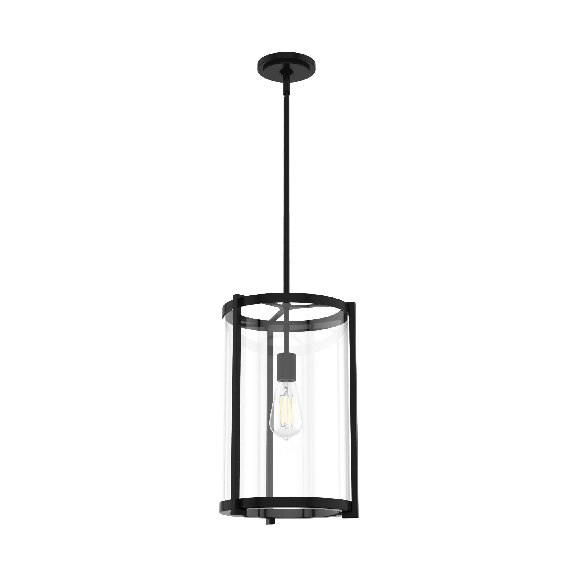Hunter Fan Company 19123 Astwood Pendant Light in Matte Black - Modern Industrial Ceiling Fixture for Dining Room, Kitchen, or Living Room Lighting