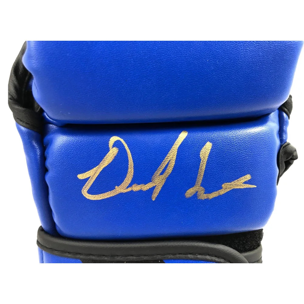 Derrick Lewis Hand Signed UFC Blue Glove Autograph with COA - JSA Certified Black Beast Collectible - Perfect for UFC Memorabilia Displays & Sports Fan Gifts