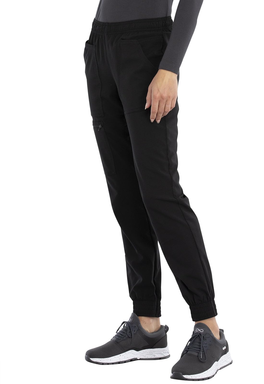 Cherokee Women's Mid Rise Tapered Leg Jogger Scrubs Pants - Comfortable Medical Workwear for Nurses & Healthcare Professionals