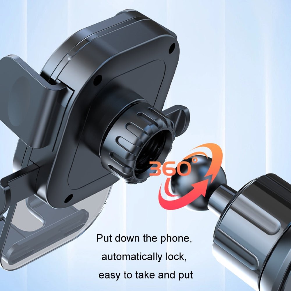 360° Gravity Car Phone Mount - Auto Lock Dashboard & Vent Holder for iPhone & Android Devices | Secure Hands-Free Driving | Perfect for GPS Navigation & Road Trips | SKU: LGUH018