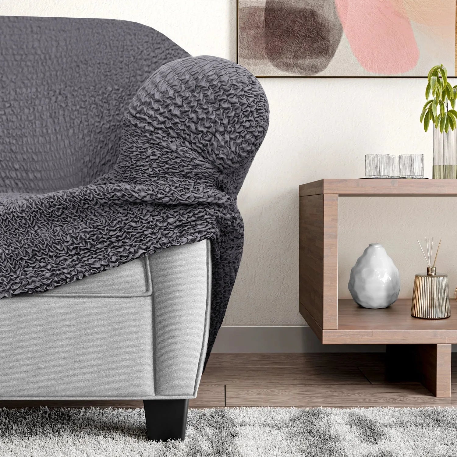 Large Reclining Armchair Slipcover - Microfiber Collection | Durable & Stylish Furniture Protector for Living Room, Home Theater & Office
