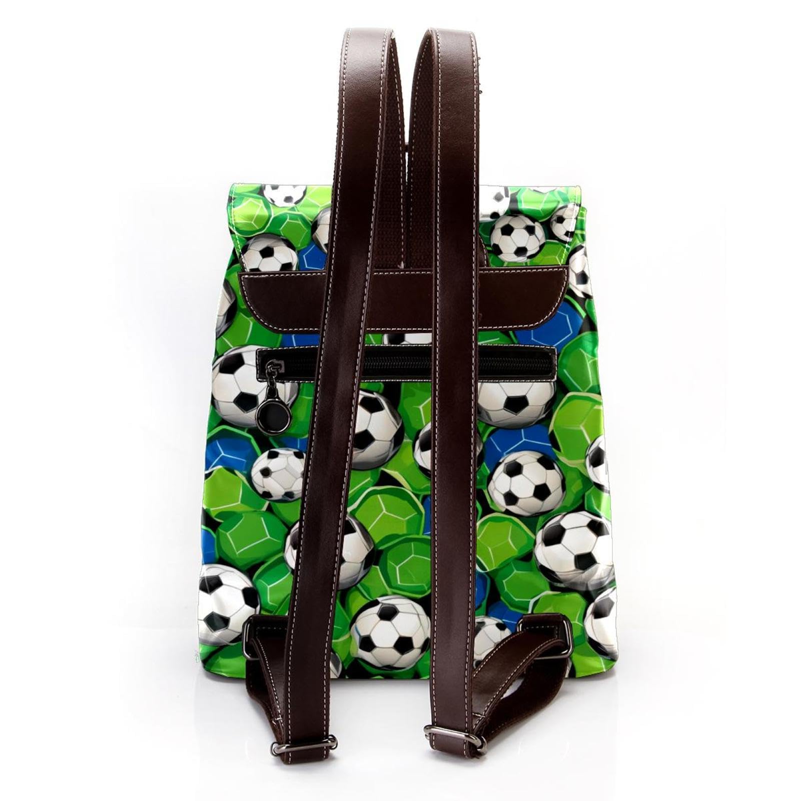 Stylish Travel Backpack for Women & Men - Durable Floral Soccer Ball Design Backpack for Work, School & Outdoor Adventures