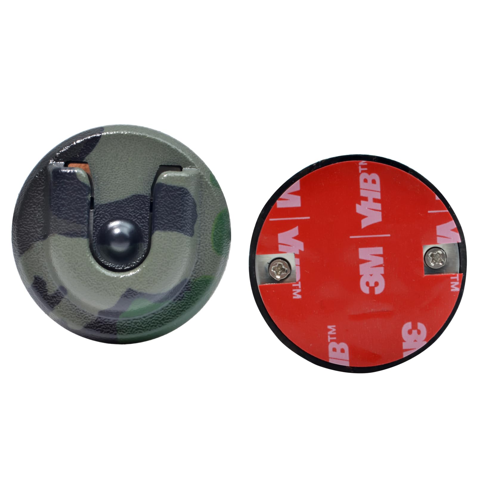 Universal CB/Ham Radio Microphone Holder with Adhesive Mount - Green Mic Hanger Clip for Marine, Truck & Home Use - Compatible with Round Knob Radios - Secure Mic Storage Solution for Vehicles, Boats & Offices