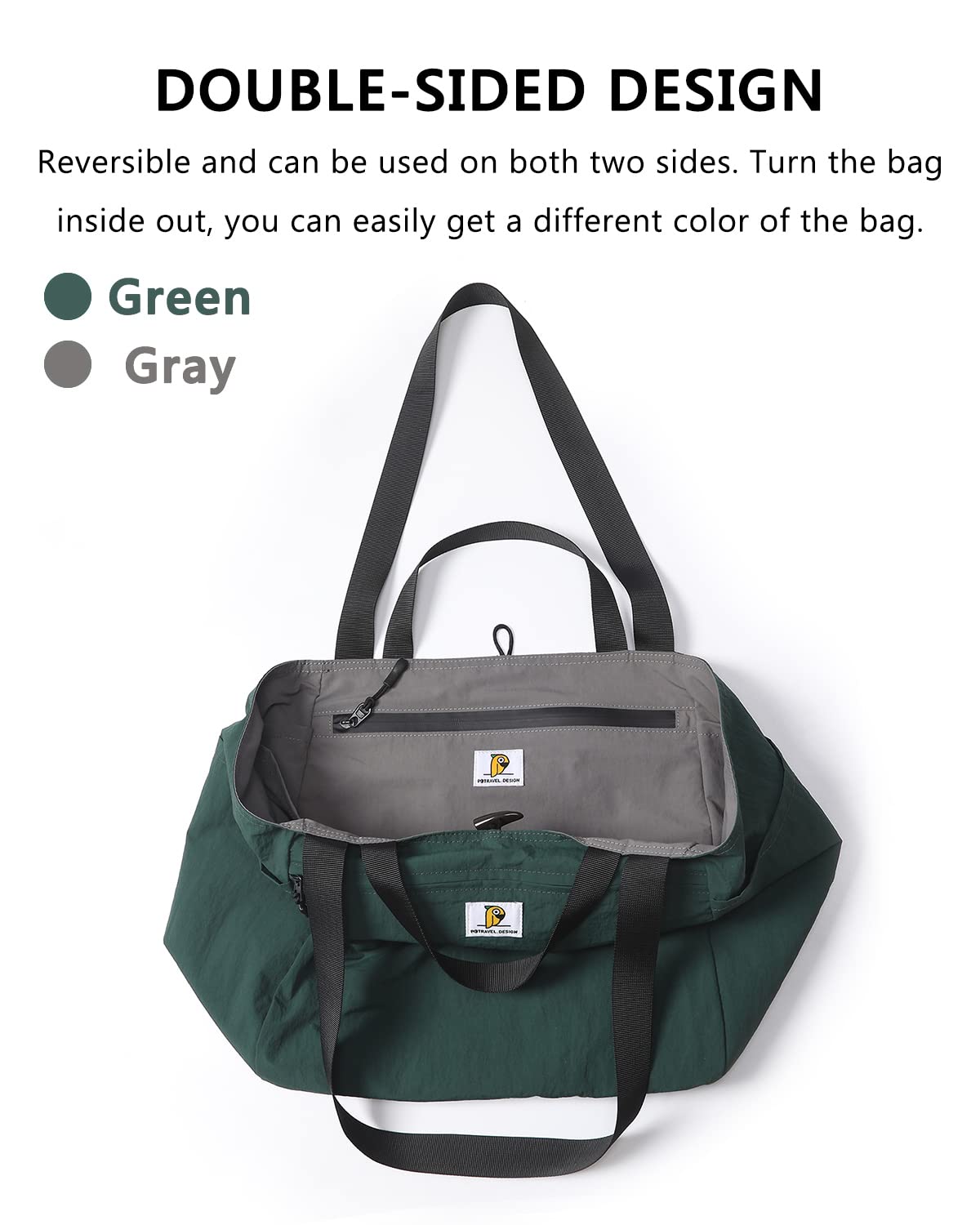 VanFn Disposable Towel & Foldable Duffle Bags - Lightweight Travel Tote, Gym Bag, Weekend Luggage Backpack for Men & Women - Perfect for Sports, Gym, Travel & Outdoor Adventures