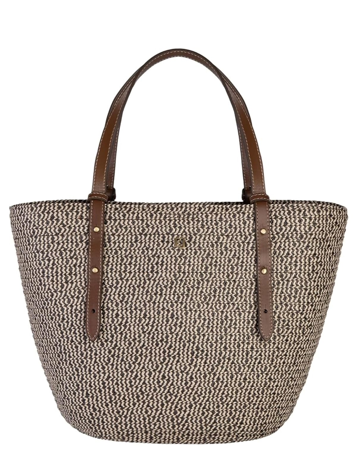Eric Javits Eureka Squishee Straw Tote Bag for Women - Stylish Summer Beach Bag with Zippered Canvas Pouch | Perfect for Vacation, Poolside & Shopping