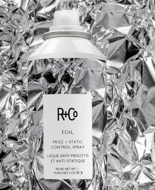 R+Co Foil Frizz + Static Control Spray - Anti-Frizz Hair Spray for Smooth, Shiny Hair | Humidity & Static Protection | Perfect for Dry, Frizzy Hair at Home & On-the-Go