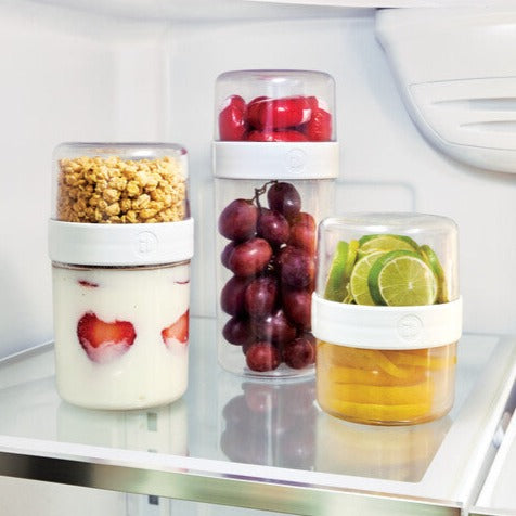 Fresh Stack n' Snack Food Storage Containers - Airtight BPA-Free Plastic Containers for Meal Prep, Leftovers & Snacks (Various Sizes) - Perfect for Kitchen, Office & On-the-Go Organization