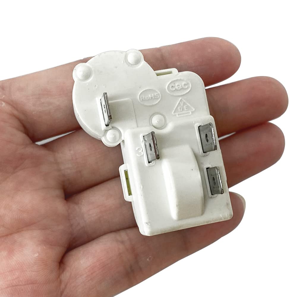 4Pin PTC Starter Relay & Overload Protector for Refrigerator Compressor - Compatible with Hotpoint, Haier, Siemens Chest Freezers & Fridges - Perfect for Home Appliance Repair & Maintenance