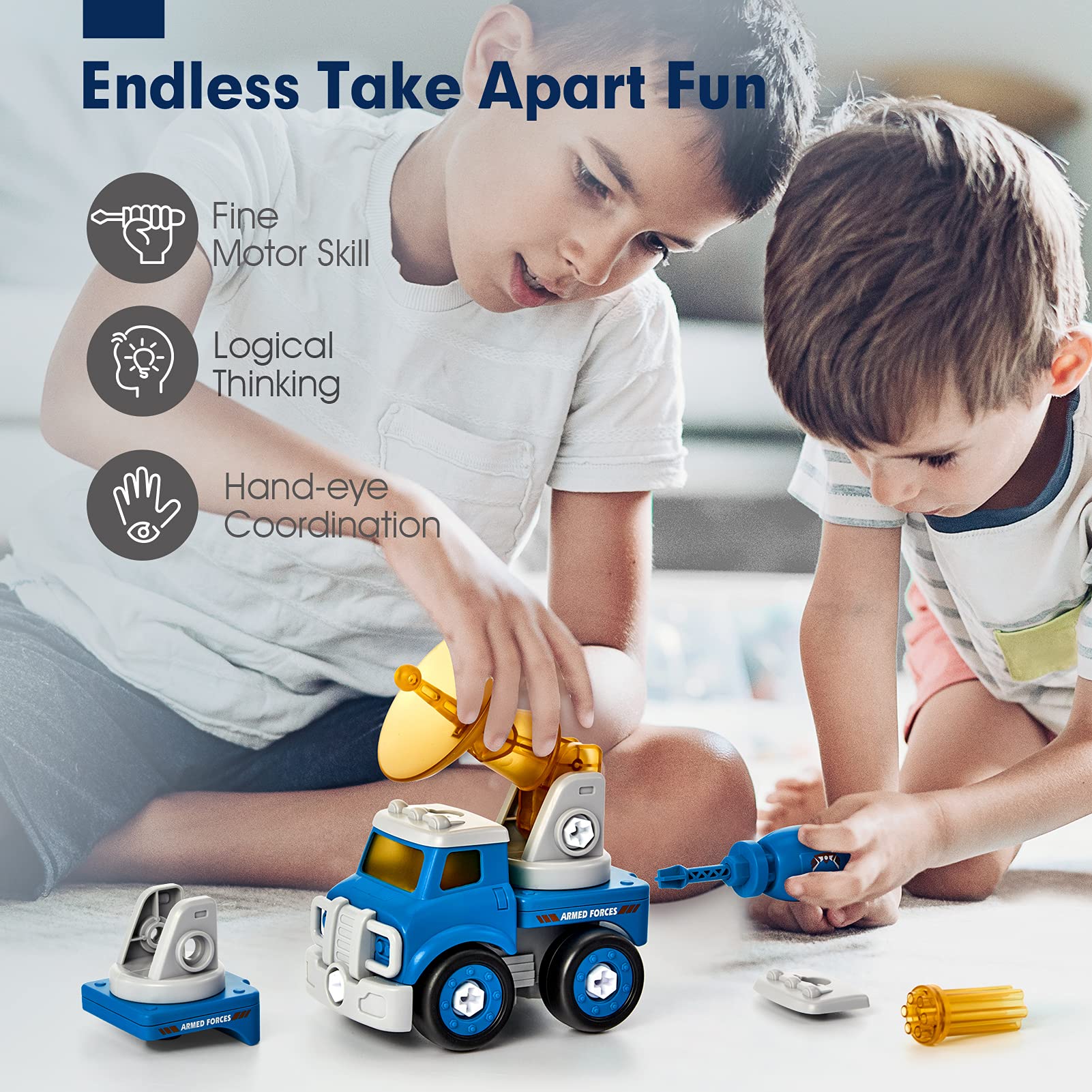 Hahaland STEM Building Toys for Kids Ages 4-8 - 5-in-1 Transformable Take Apart Trucks to Robot - Educational Construction Set for 5-7 Year Old Boys & Girls - Perfect Birthday Gift, Easter Basket Stuffer & Learning Toy for Preschoolers | Great for STEM Learning, Creative Play & Hands-on Development