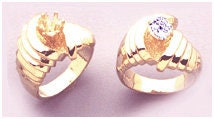 Solid Sterling Silver or 14kt Gold 6mm Round Deep Vee Fashion Pre-Notched Blank Ring - Size 7 (Setting 163 417/143 417) - Perfect for Everyday Wear, Gift Giving & Jewelry Making