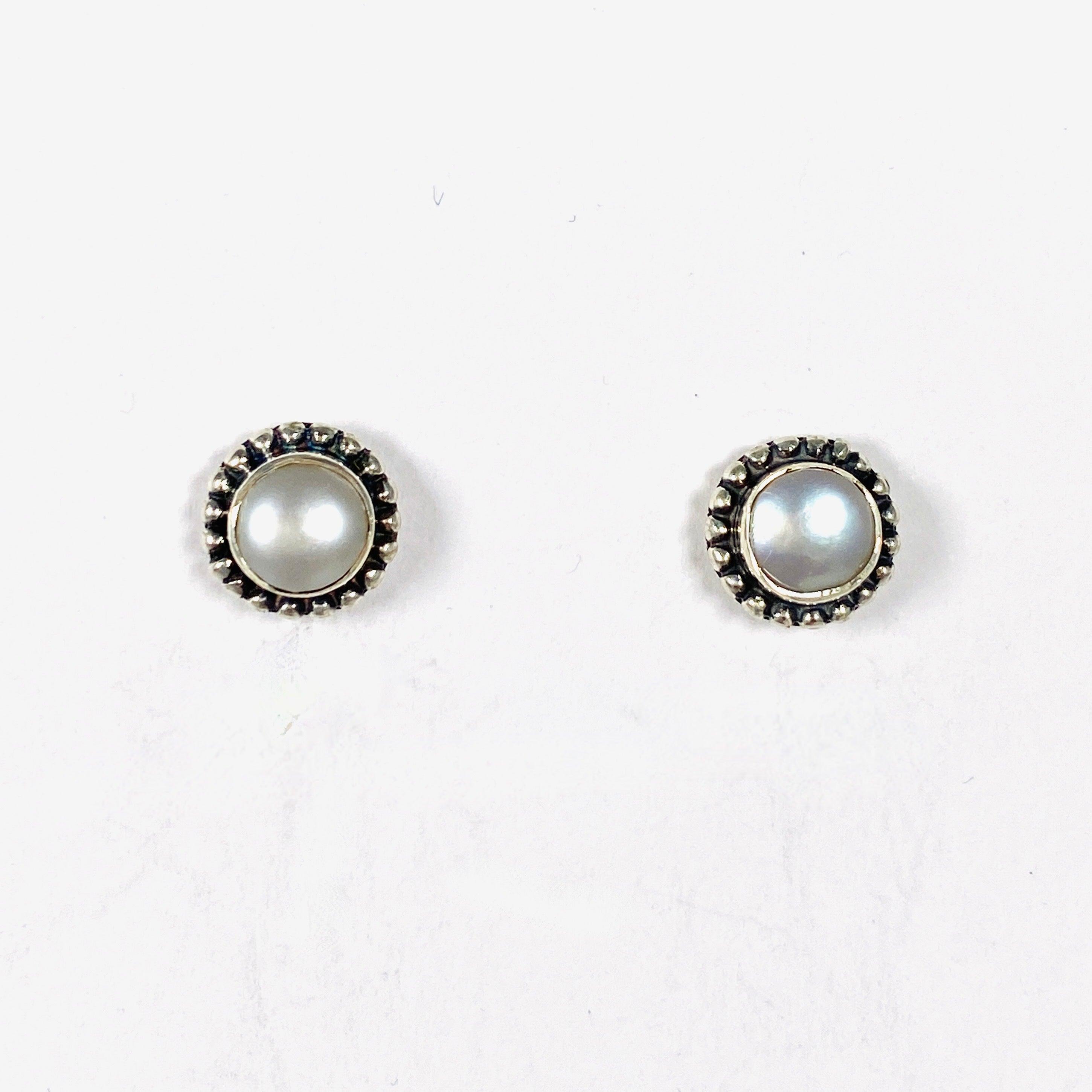Elegant Pearl Stud Earrings S250 - Perfect for Weddings, Parties & Everyday Wear