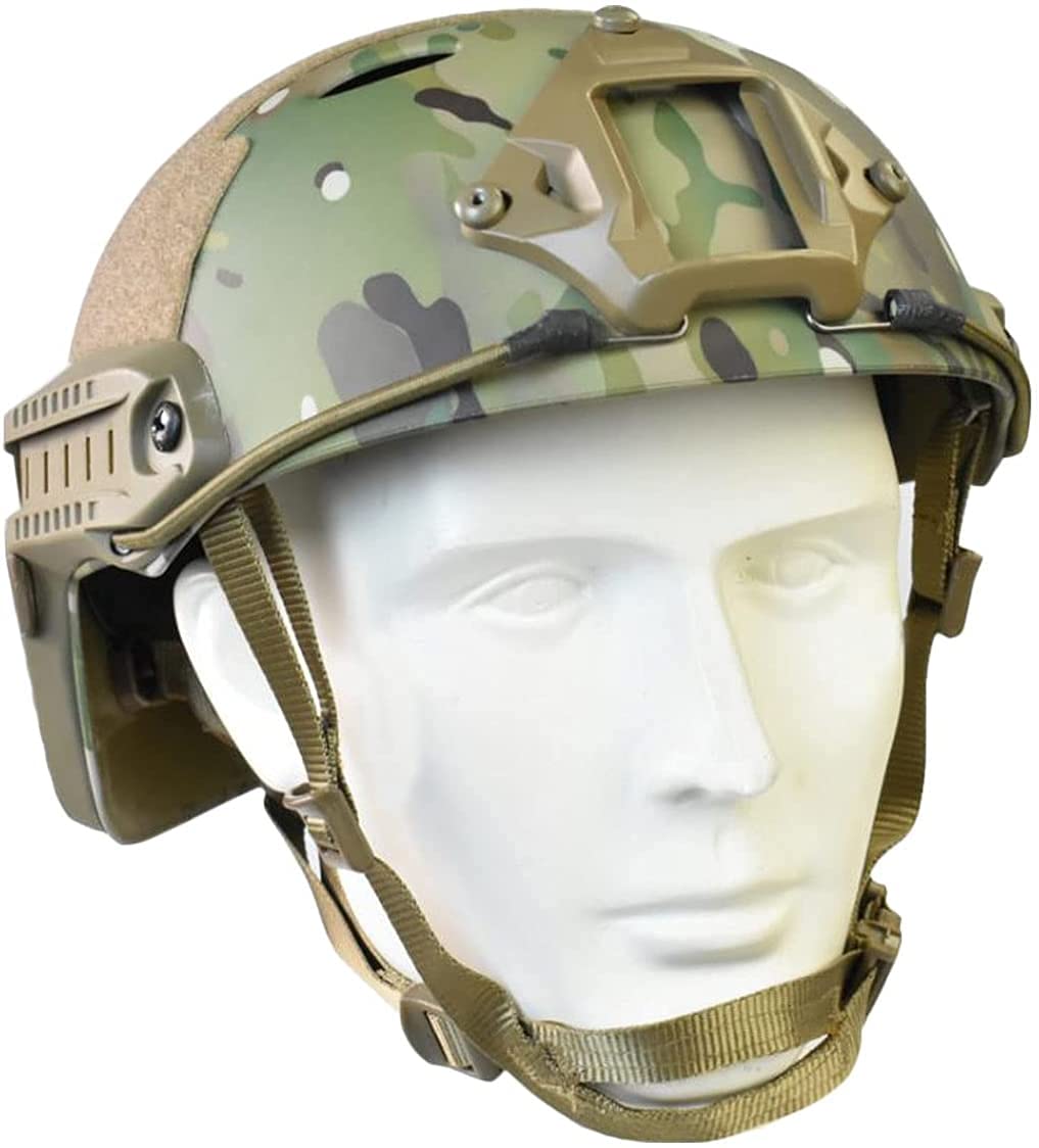 Tactical Airsoft Helmet with Adjustable Skull Mask - Lightweight & Durable for Airsoft Games, Military Simulation & Outdoor Sports