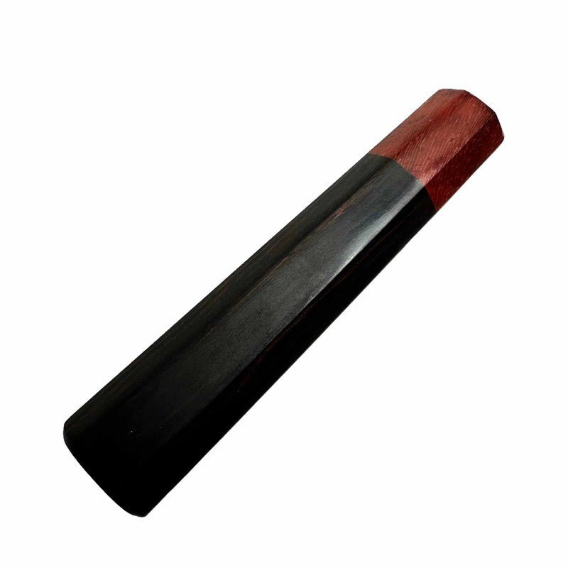 Premium Ebony Wood Wa Handle with Padauk Ferrule - Perfect Fit for 120-150mm Japanese Knives - Ideal for Sushi, Sashimi & Precision Cutting
