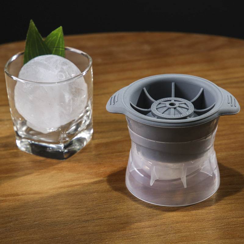 Premium Giant Spherical Ice Ball Maker - 2.5 Inch Large Ice Ball Mold for Whiskey, Cocktails & Bourbon - Perfect for Home Bars, Parties & Gift Giving