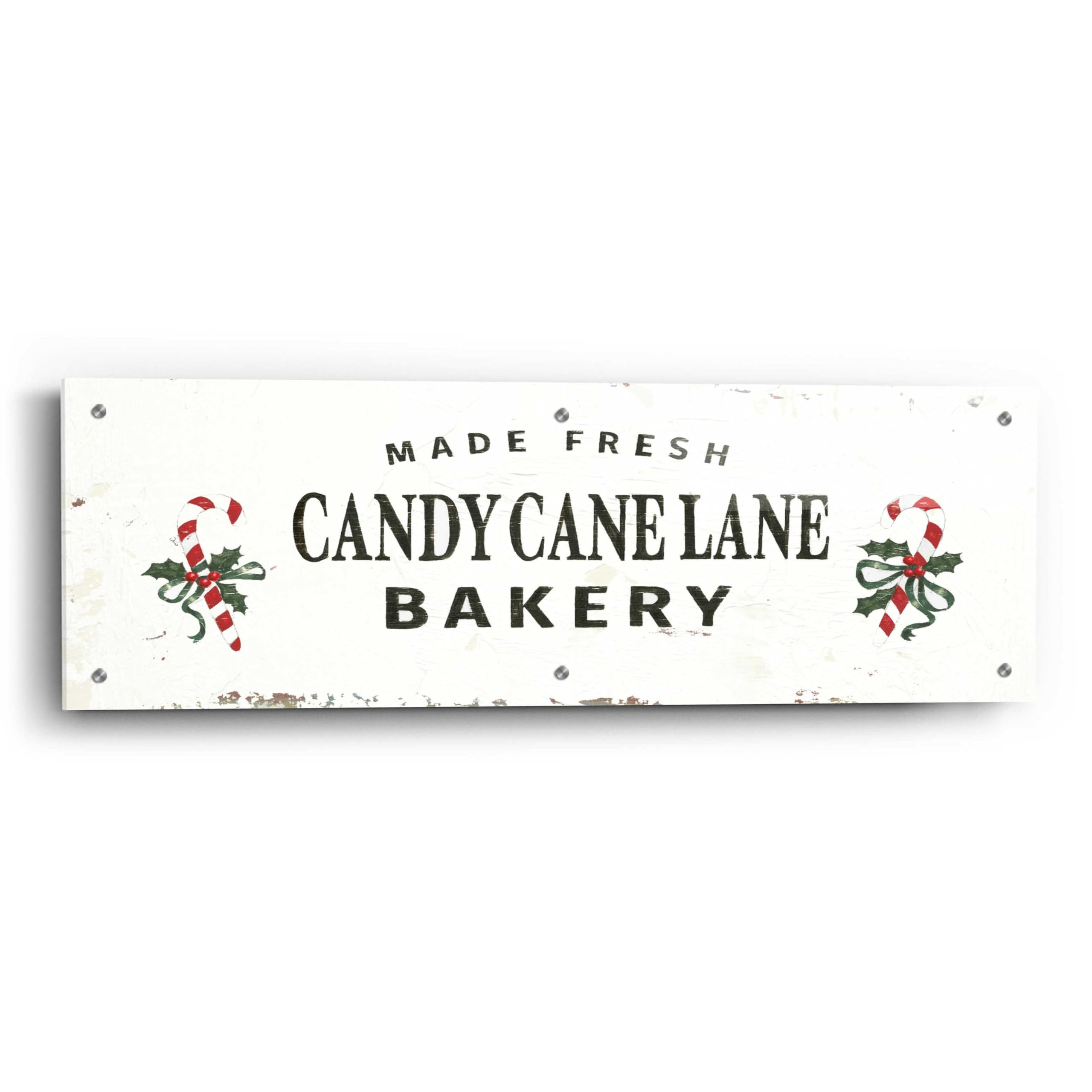 James Wiens 'Christmas in the Heartland V' Acrylic Glass Wall Art - 36x12 Inches Holiday Home Decor for Living Room, Bedroom & Office