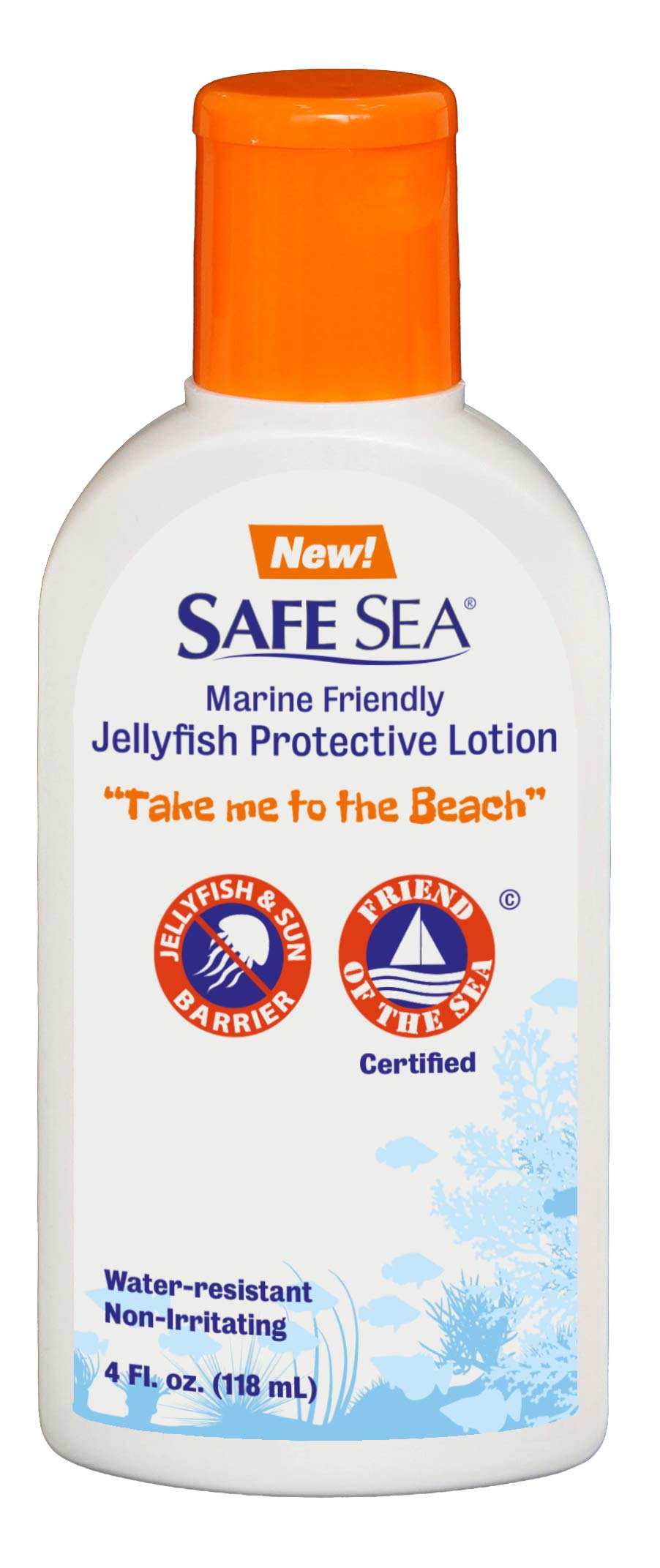 Safe Sea Anti-Jellyfish Lotion - Non-Toxic, Waterproof Protection Against Jellyfish Stings, Sea Lice & Fire Coral (3-Pack, No SPF) | Ideal for Beach Vacations, Snorkeling & Water Sports