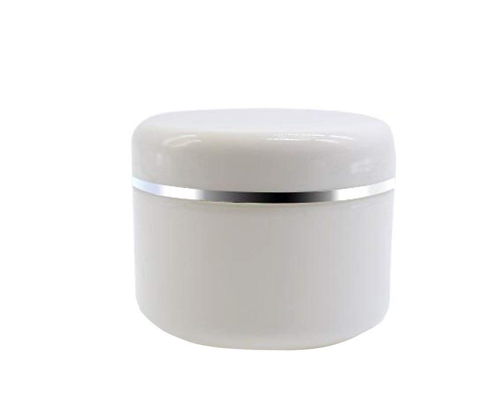 6-Pack White 8 Oz (250ml) Empty Cosmetic Jars with Liners & Dome Lids - Refillable Plastic Containers for Face Cream, Lip Balm, Lotion | DIY Skincare, Travel Size Storage, Home Organization