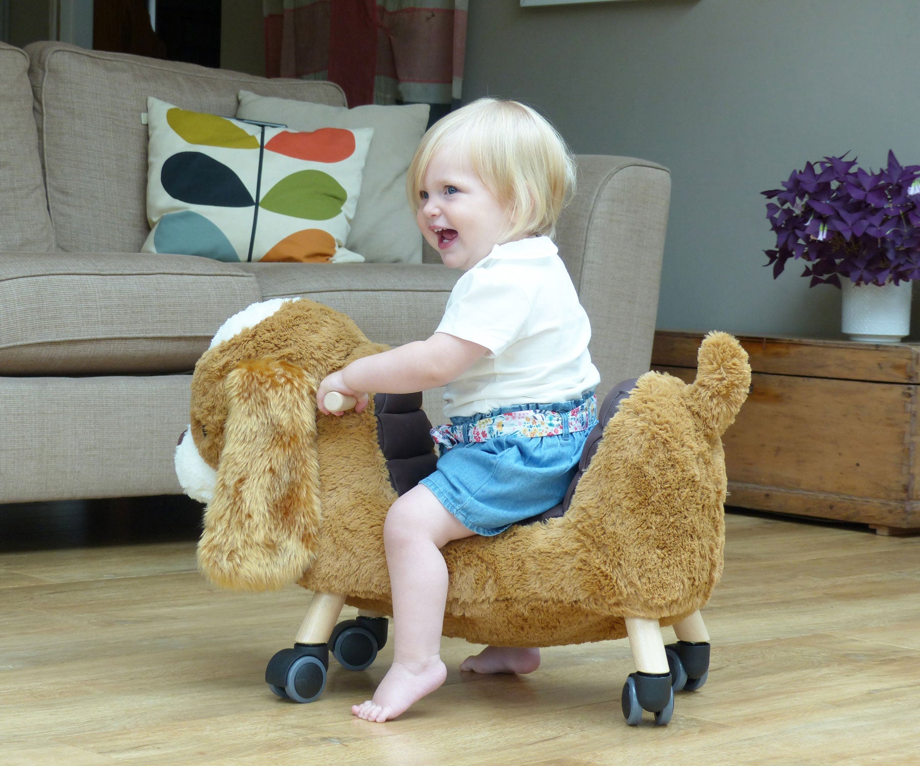 Peanut Pup Ride On Toy - Fun and Safe Toddler Push Bike for Indoor & Outdoor Play - Perfect for Kids' Birthday Gifts and Playroom Activities