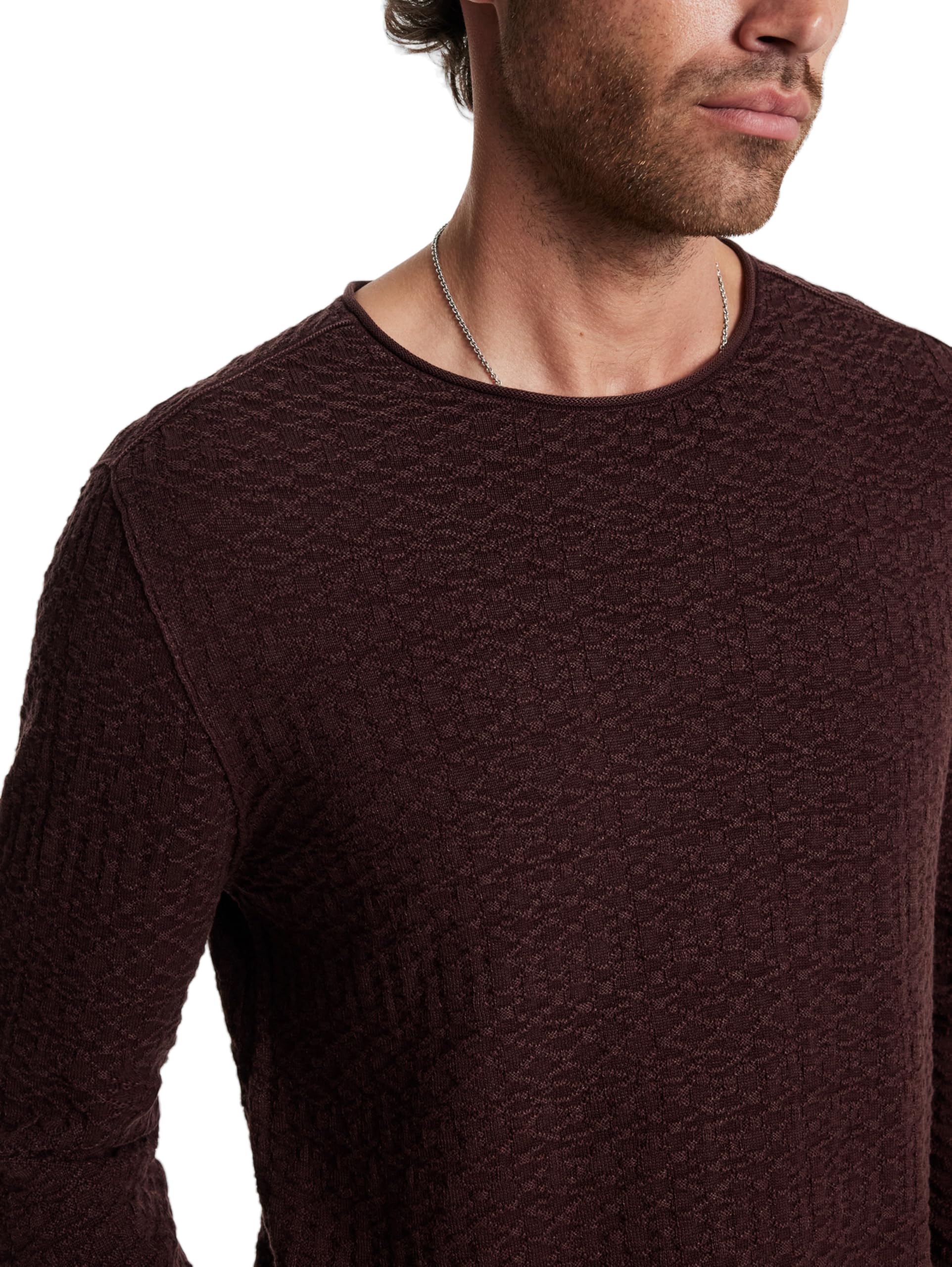 John Varvatos Men's Riley Crew Neck Sweater - Premium Soft Cotton Knit Pullover for Casual & Business Wear - Perfect for Office, Dates & Fall Outfits