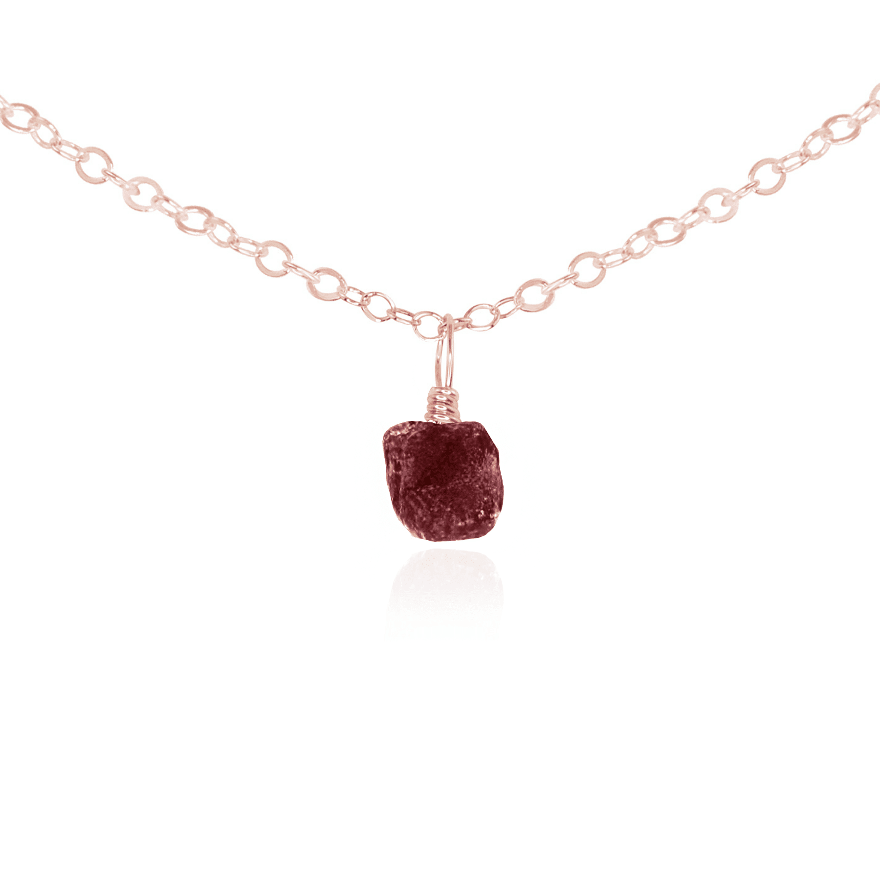 Natural Red Ruby Gemstone Pendant Necklace - Genuine Earth Mined Ruby Choker for Women | Perfect for Valentine's Day Gifts, Anniversary Presents & Evening Party Jewelry