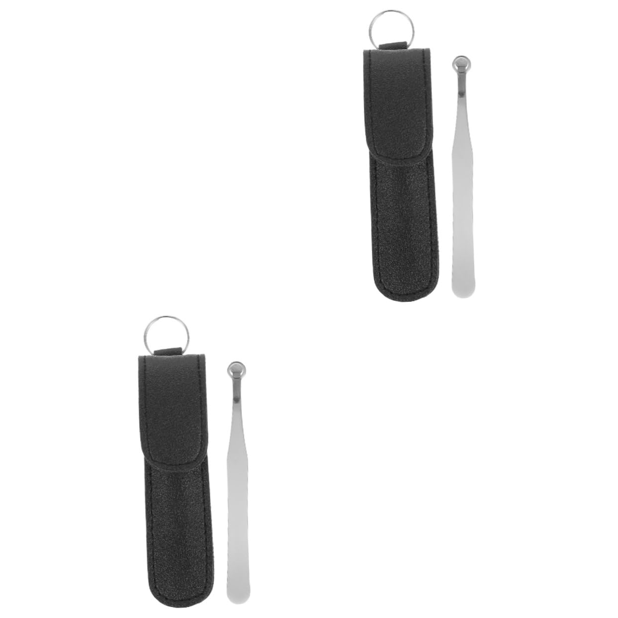 IPetBoom 2-Pack Stainless Steel Nose & Eyebrow Hair Trimmer Tweezers for Men - Grooming, Plucking & Shaping Tool - Perfect for Eyebrows, Nose Hair & Pet Grooming (Silver) | At-Home Grooming, Travel & Professional Use