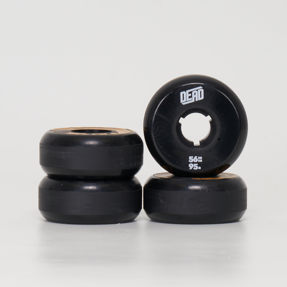 56mm 95A Hardness Skateboard Wheels - Black - High Performance for Street Skating & Smooth Rides