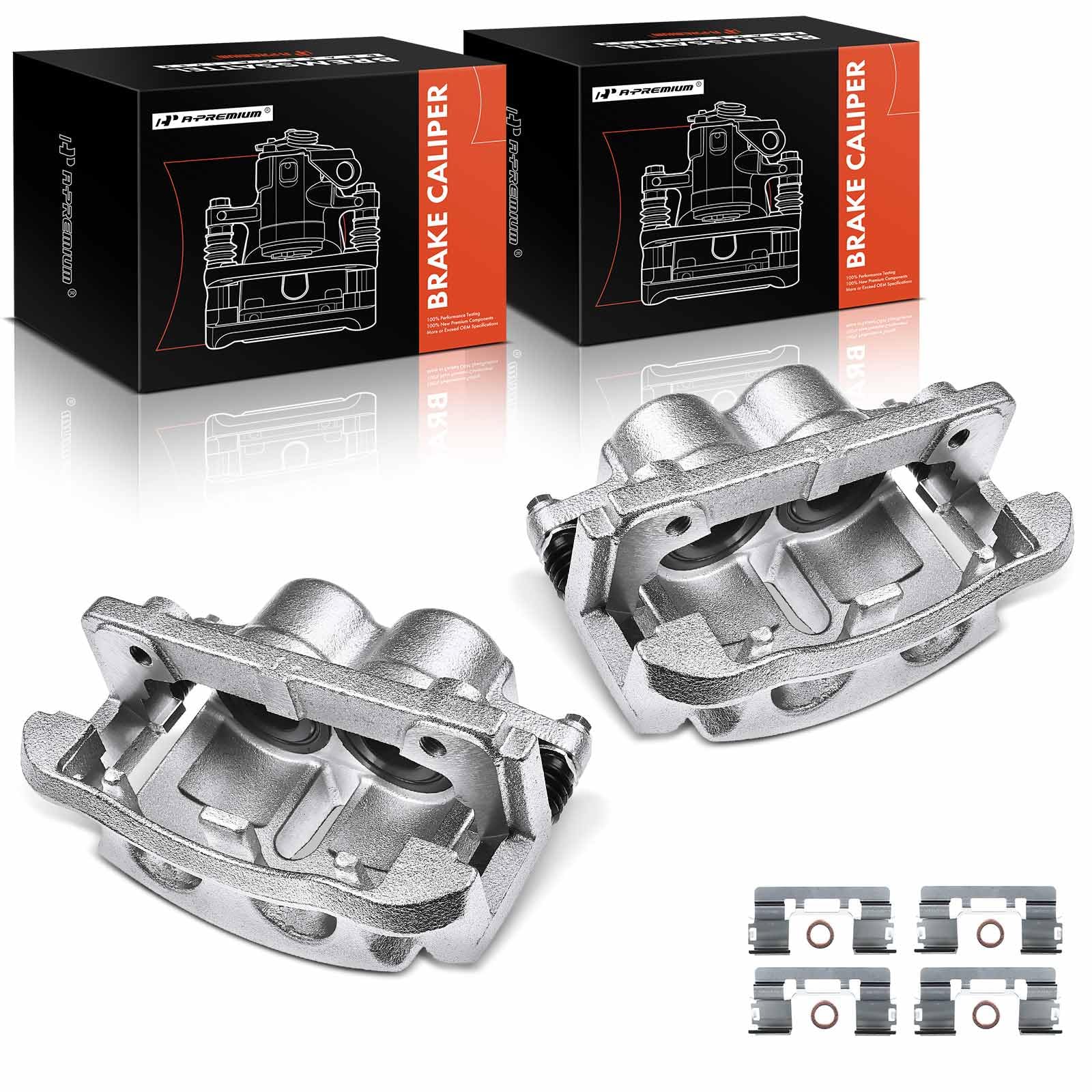 Premium Disc Brake Caliper Assembly with Bracket - Compatible with Ford F-150 2004 (Front Driver & Passenger Side) - 2-Piece Set - Perfect for Smooth Braking & Vehicle Safety Maintenance
